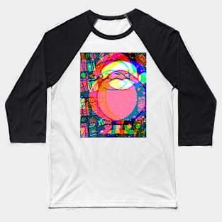 Psychedelic Trippy Xmas Santa with Gifts Baseball T-Shirt